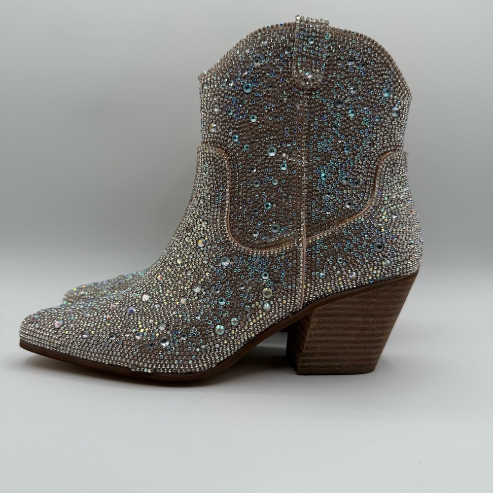 Matisse Harlow Sparkly Rhinestone Western Ankle Crystal Cowgirl Booties Size 7.5 - Picture 16 of 16